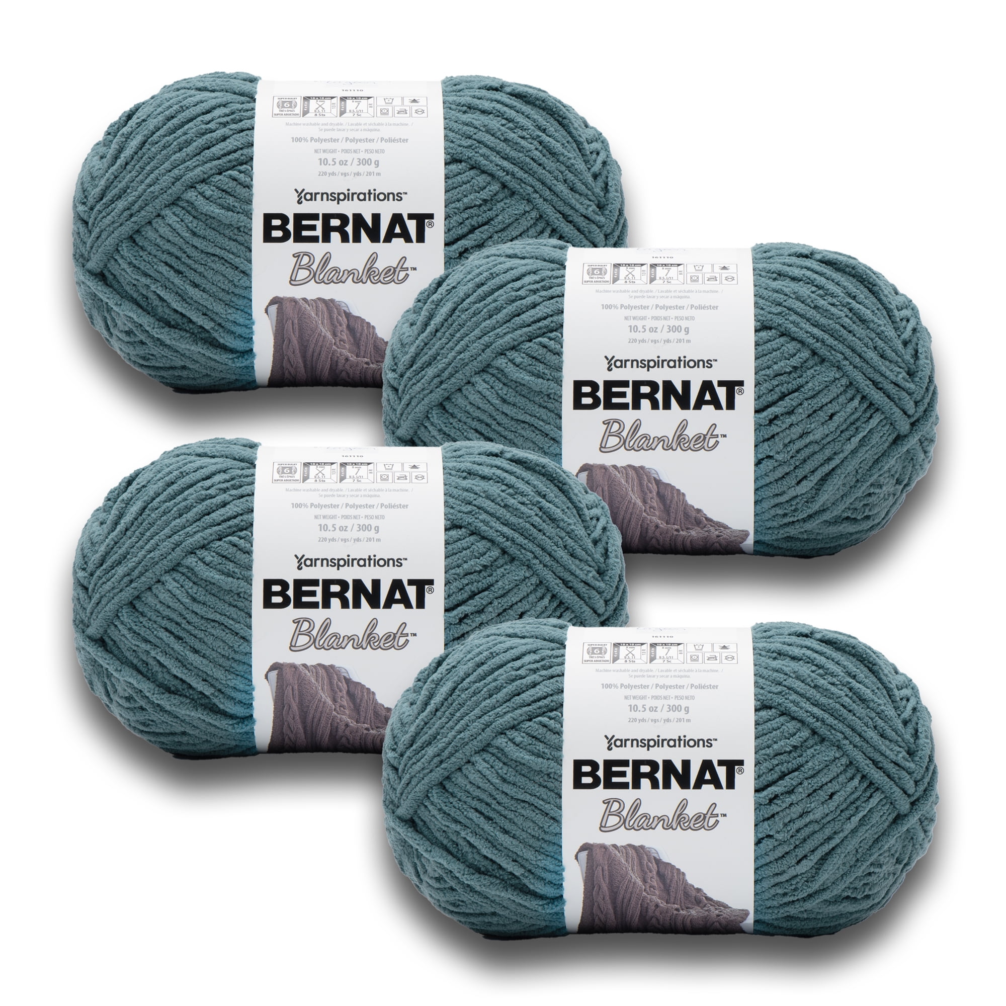 Bernat Blanket Misty Green Yarn 2 Pack of 300g/10.5oz Polyester 6 Super  Bulky - 220 Yards Knitting/Crochet | Michaels