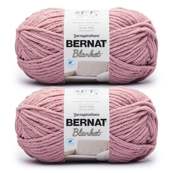 Bernat® Blanket™ #6 Super Bulky Polyester Yarn, Lotus 10.5oz/300g 220 Yards (2Pk)