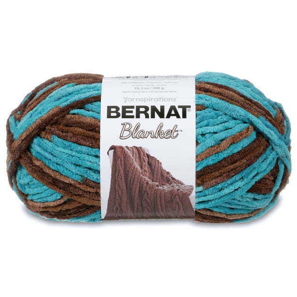Bernat Blanket 6 Super Bulky Polyester Yarn, Mallard Wood 10.5oz/300g, 220 Yards