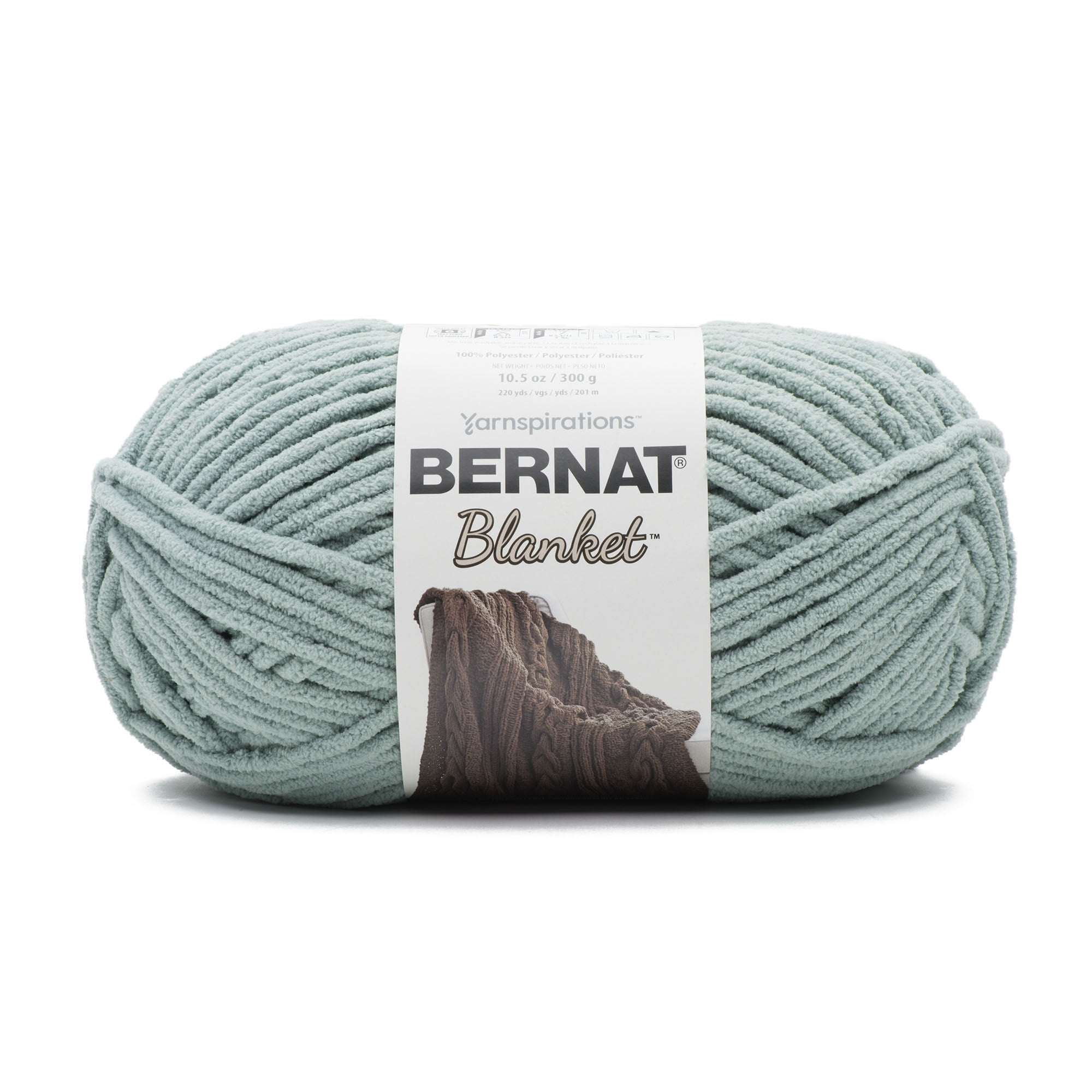 Bernat® Blanket Extra™ #7 Jumbo Polyester Yarn, Smoky Green 10.5oz/300g, 97  Yards (4 Pack)