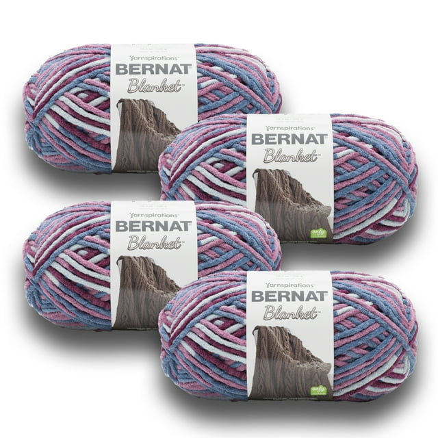 Bernat® Blanket™ 6 Super Bulky Polyester Yarn, Moon Dusk 10.5oz/300g, 220 Yards (4 Pack