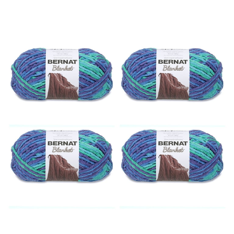 Bernat Blanket Super Bulky Acrylic Yarn - 2 Pack of 300g/10.5oz #6 Chunky Chenille Heavy Weight Yarn for Knitting and Crocheting, Amigurumi, Thick