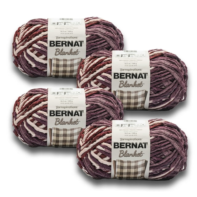 Bernat® Blanket™ 6 Super Bulky Polyester Yarn, Plum Preserves 10.5oz