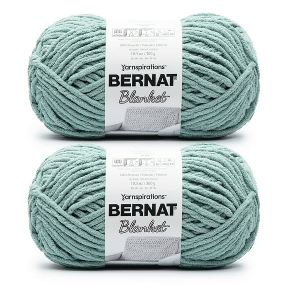 Bernat® Blanket™ #6 Super Bulky Polyester Yarn, Rosemary 10.5oz/300g 220 Yards (2Pk)