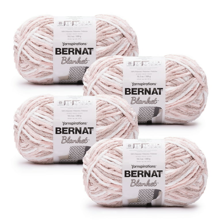 Bernat® Blanket™ #6 Super Bulky Polyester Yarn, Salmon Sand Varg