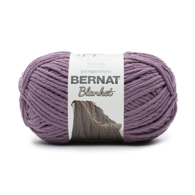 Bernat® Blanket™ 6 Super Bulky Polyester Yarn, Shadow Purple 10.5oz/300g, 220 Yards