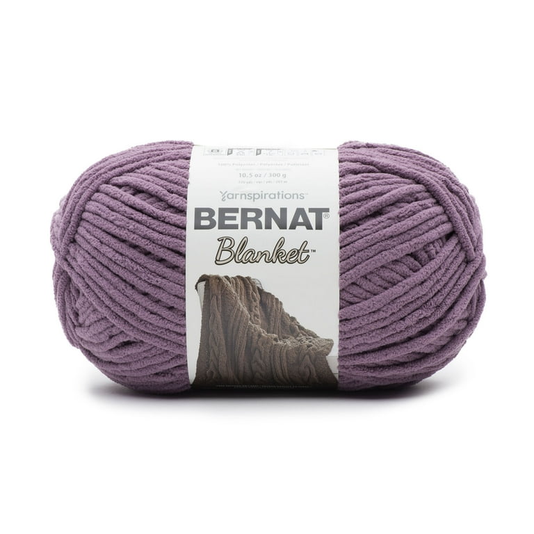 Bernat Blanket 6 Super Bulky Polyester Yarn Shadow Purple 10.5oz 300g 220 Yards Walmart