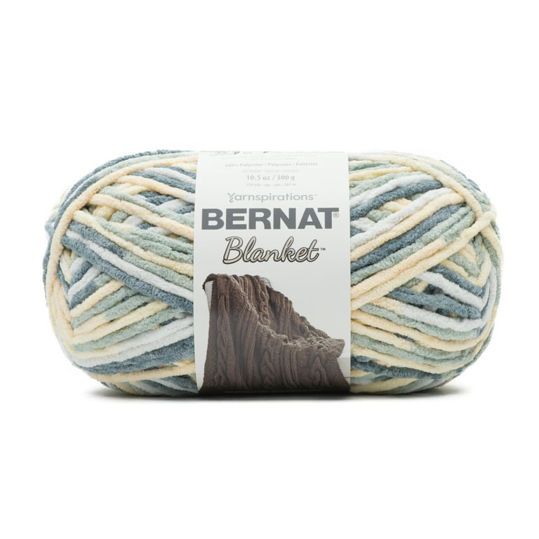 Bernat Blanket Extra Chunky Chenile Acrylic Yarn - 2 Pack of 300g/10.5oz #7 Jumbo Heavyweight Yarn for Knitting and Crocheting, Amigurumi, Thick