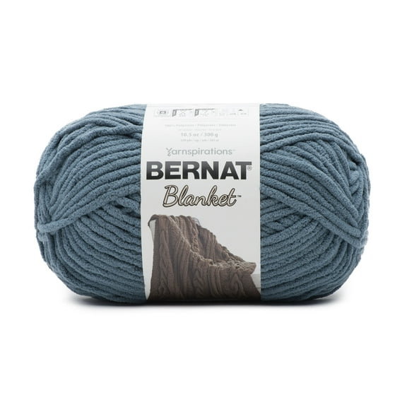 Bernat® Blanket™ #6 Super Bulky Polyester Yarn, Stormy Green 10.5oz/300g, 220 Yards
