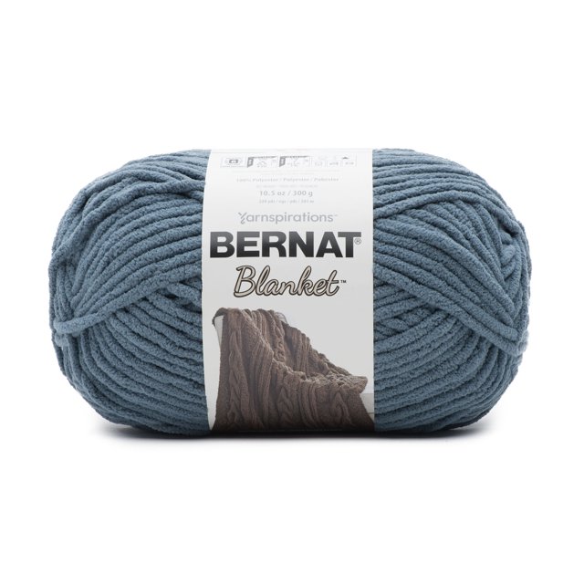 Bernat® Blanket™ 6 Super Bulky Polyester Yarn, Stormy Green 10.5oz/300g, 220 Yards