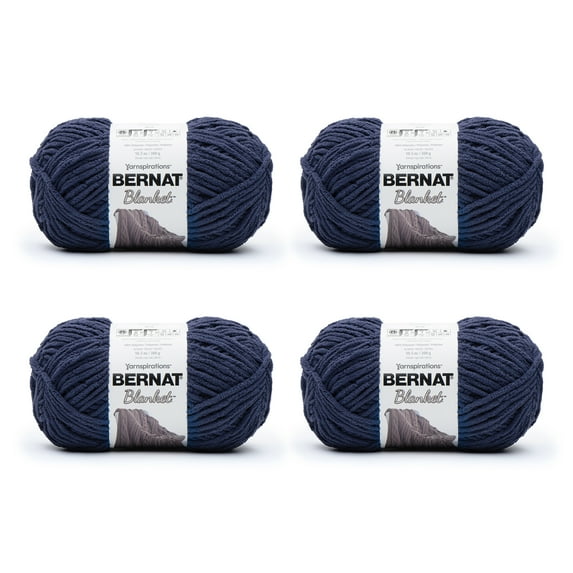 Bernat® Blanket™ #6 Super Bulky Polyester Yarn, Twilight 10.5oz/300g, 220 Yards (4 Pack)