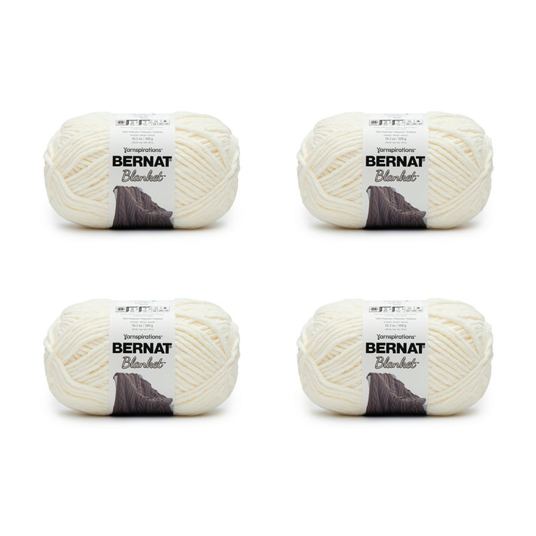  Bernat Blanket Yarn - Big Ball (10.5 oz) - 2 Pack with Pattern  Cards in Color (Inkwell)