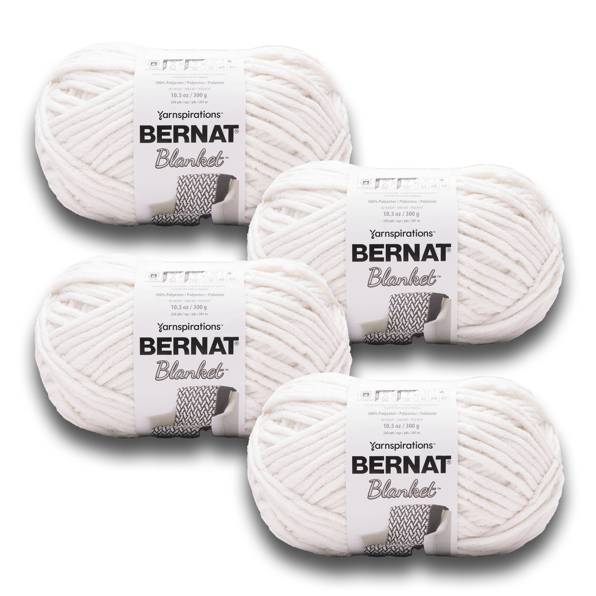 NWT Yarnspirations Bernat Blanket Yarn - Vintage White, Super Bulky 220  yds