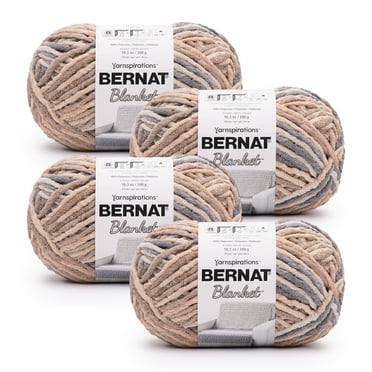 Bernat® Blanket™ #6 Super Bulky Polyester Yarn, toasted birch 10.5oz 220Yd(4 Pk)