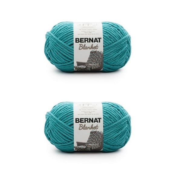 Bernat Blanket Aquatic Yarn - 2 Pack of 300g/10.5oz - Polyester - 6 Super Bulky - 220 Yards - Knitting/Crochet