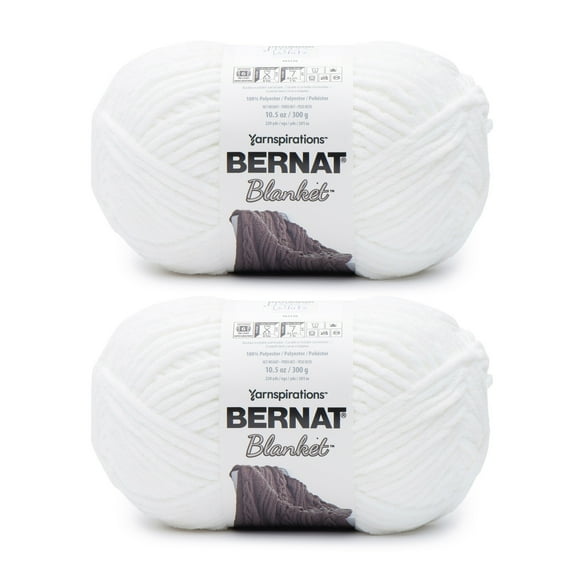 Bernat Blanket Big Ball Yarn 2/Pack-White