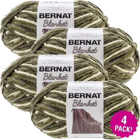 Bernat Blanket Big Ball Yarn - Gathering Moss, Multipack of 4