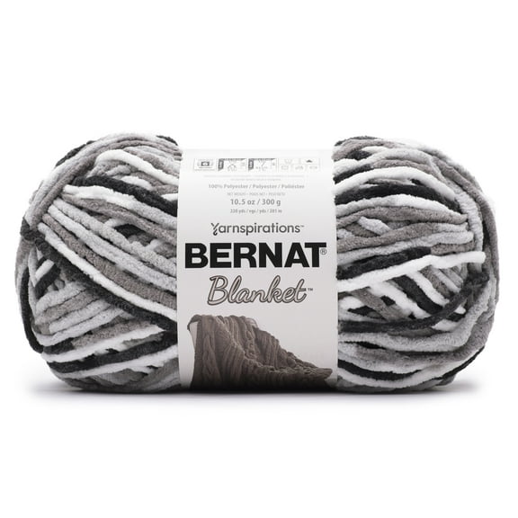 Bernat Blanket Big Ball Yarn-Gray Storm