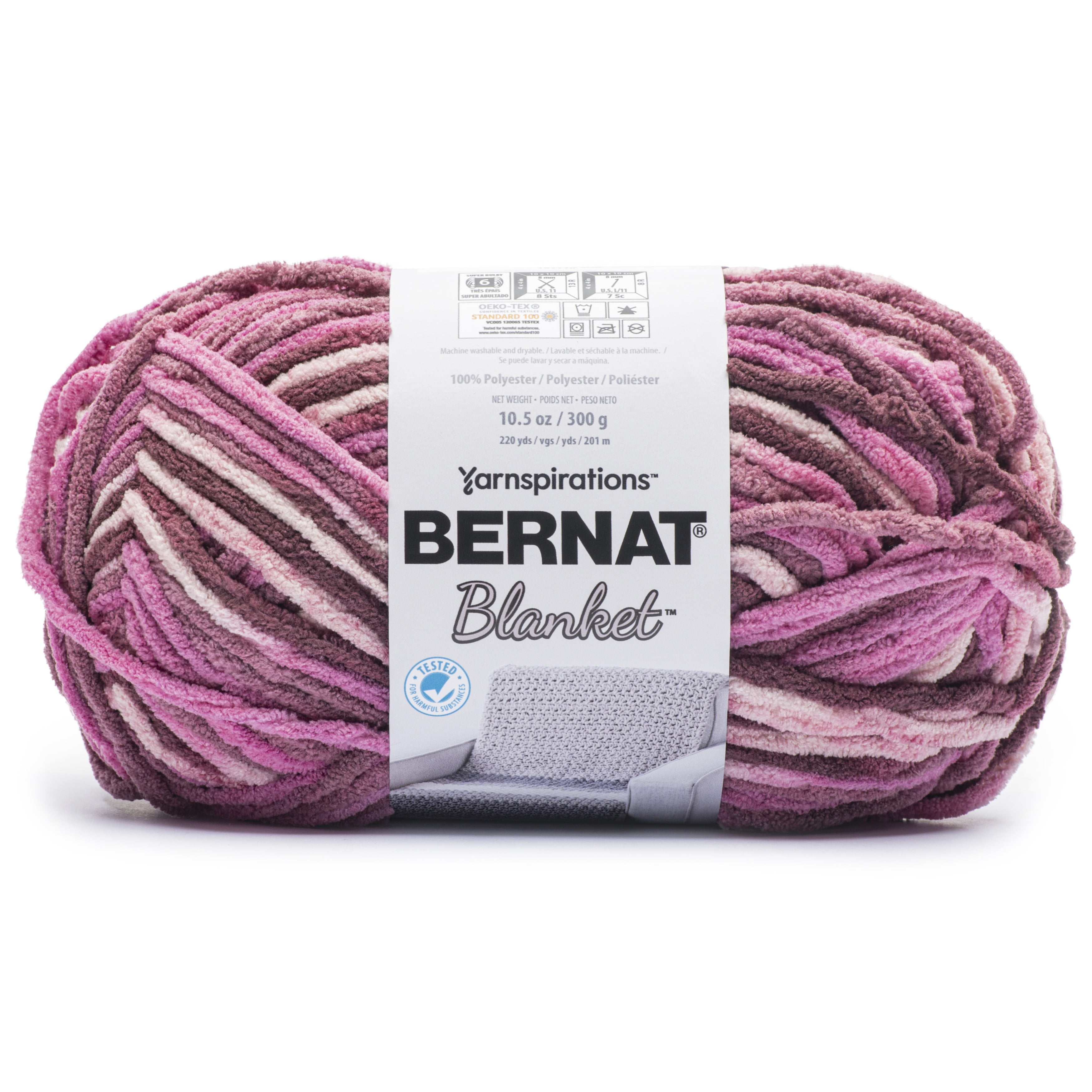 Bernat Blanket Big Ball YarnRaspberry Swirl