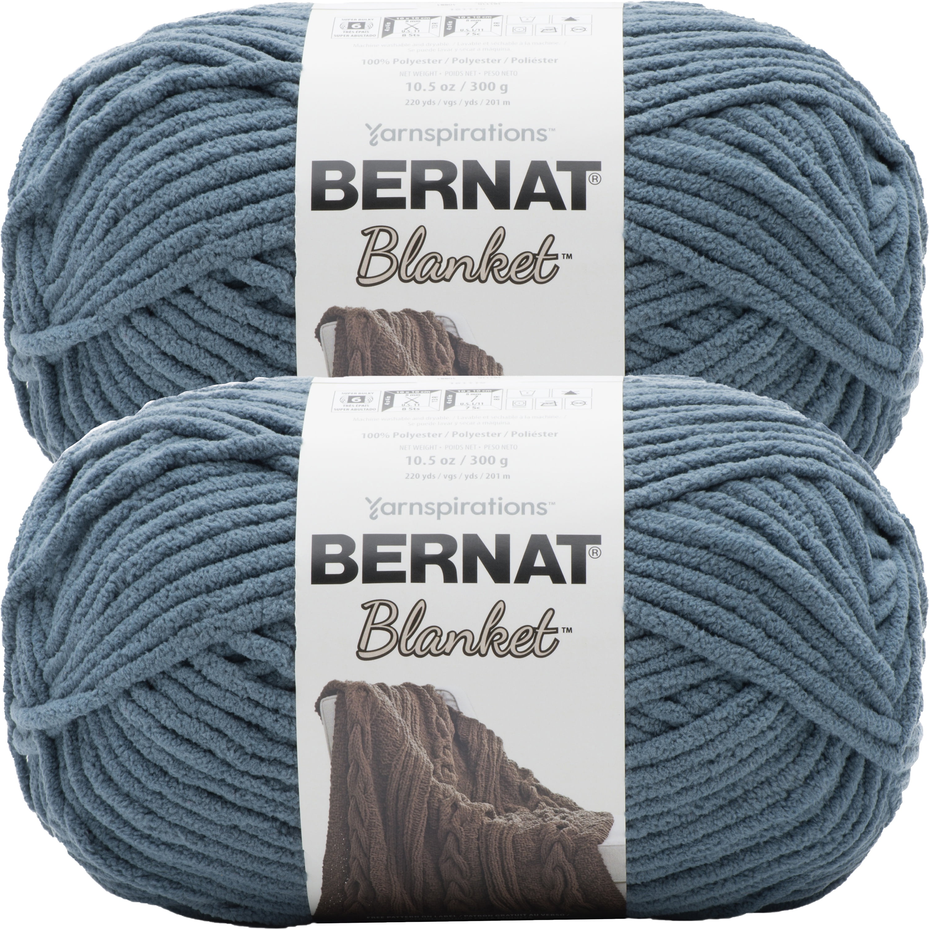 Bernat Blanket Big Ball YarnStormy Green, Multipack Of 2
