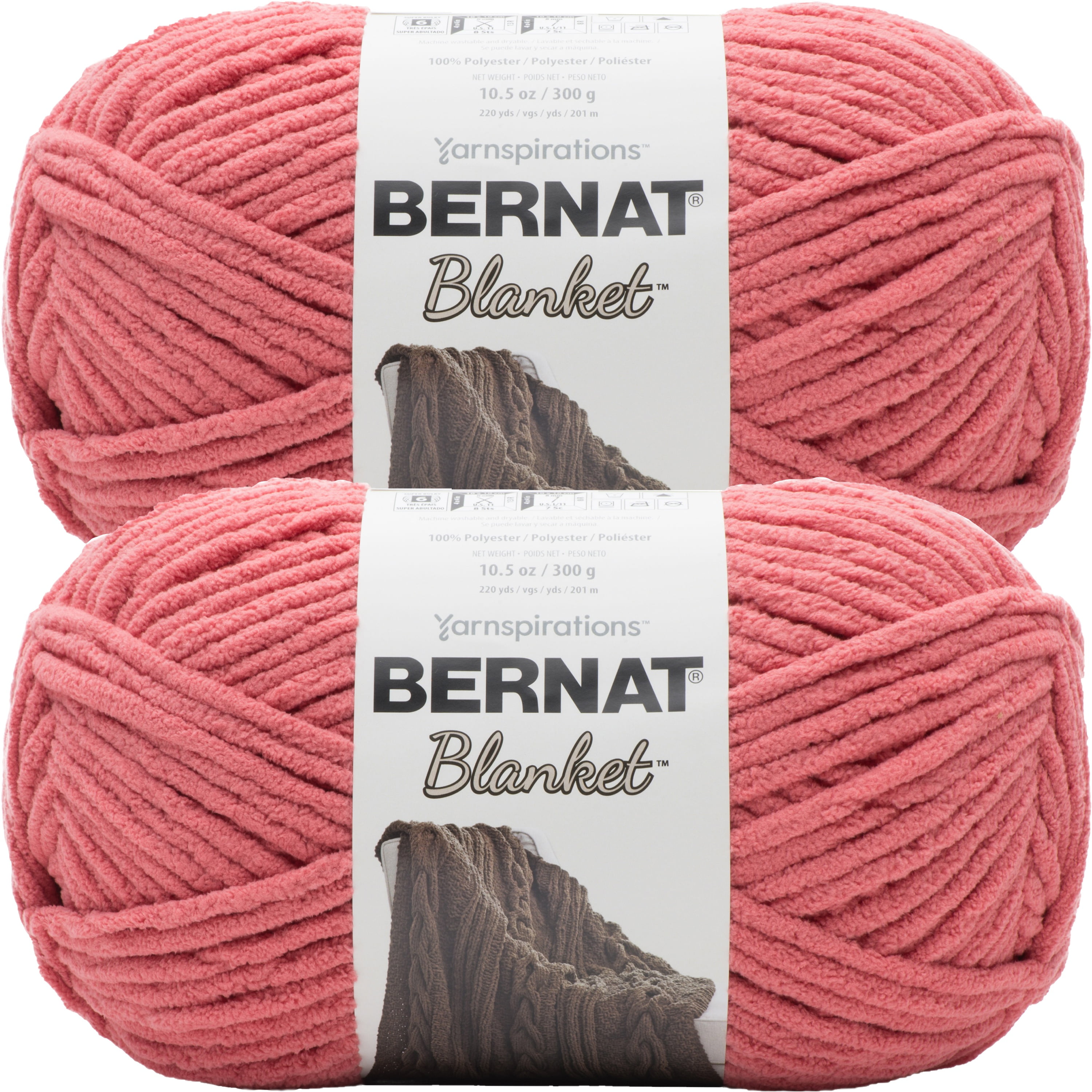 Bernat Blanket Big Ball Yarn-Terracotta Rose, Multipack Of 2