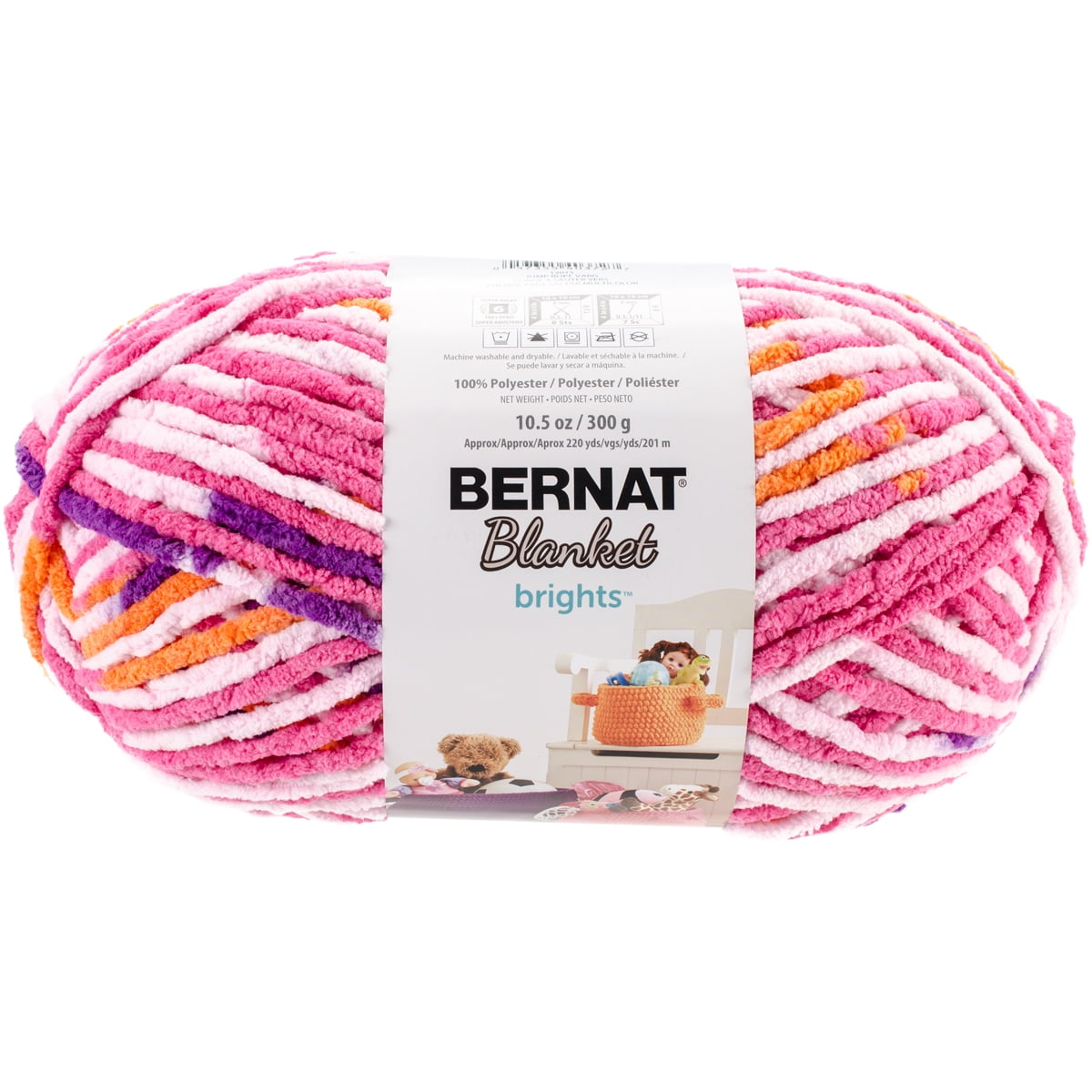 Bernat Blanket Brights Big Ball Yarn-Red, White & Boom Variegated, 1 count  - Dillons Food Stores