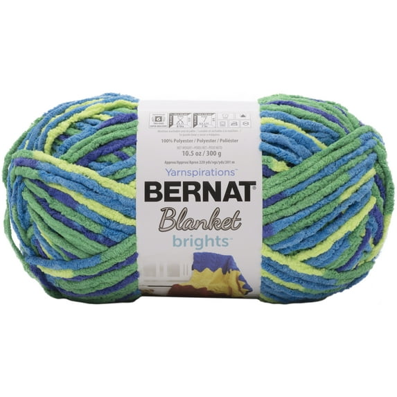 Bernat Blanket Brights Big Ball Yarn-Blue Flash