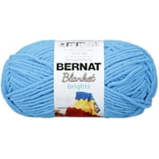 Bernat Busy Blue Blanket Brights Chenille Style Yarn, 220 yards