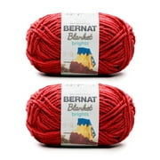 Bernat Blanket Brights Race Car Red Yarn - 2 Pack of 300g/10.5oz - Polyester - 6 Super Bulky - 220 Yards - Knitting/Crochet