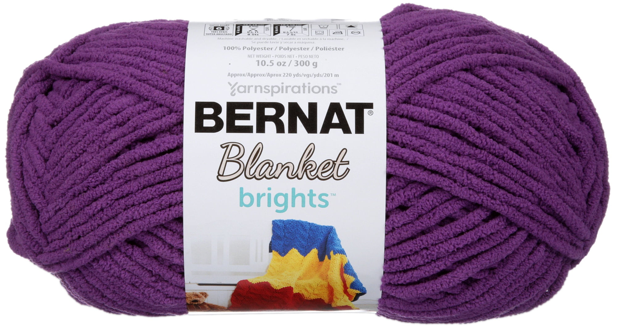 Bernat Blanket Brights Yarn, 300g, Pow Purple