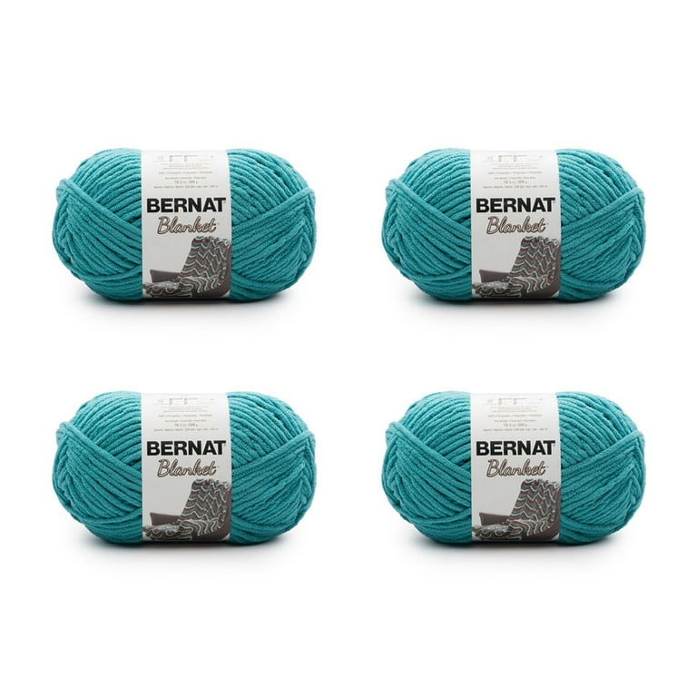 Bernat Blanket Extra #7 Jumbo Polyester Yarn, Faded Blues 10.5oz/300g, 97 Yards (4 Pack), Size: Four-Pack