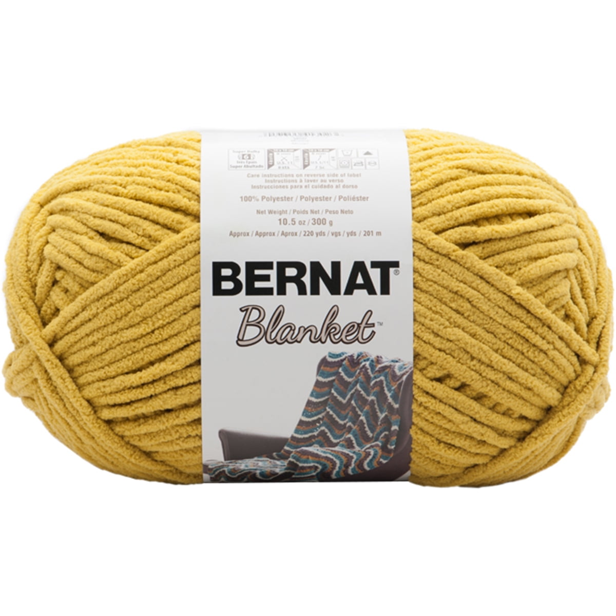 Bernat® Baby Blanket™ #6 Super Bulky Polyester Yarn, Raspberry Kisses  10.5oz/300g, 220 Yards 