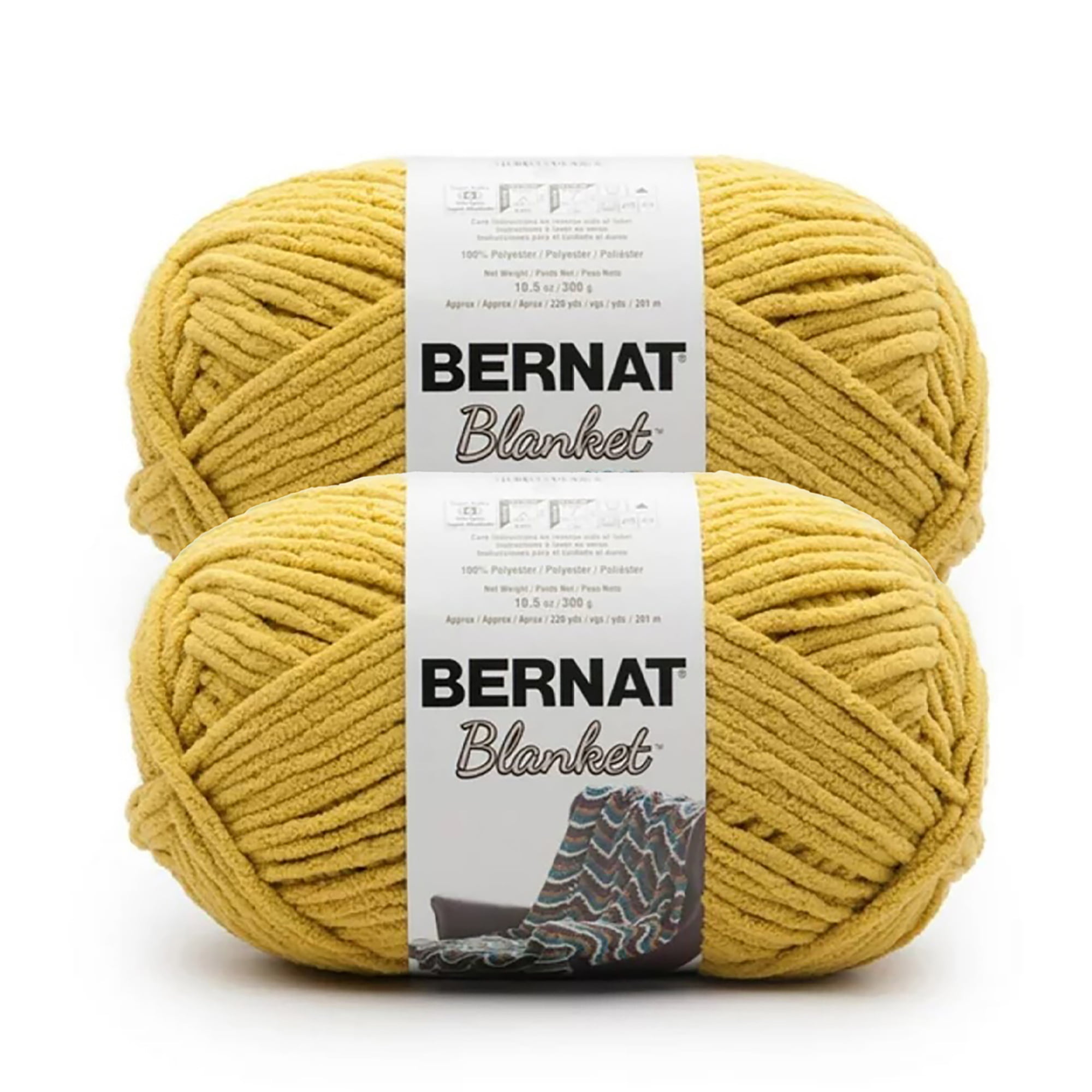 Bernat Blanket Coastal Collection Yarn, Moss, 10.5oz(300g), Super Bulky, Polyester, 2 Pack