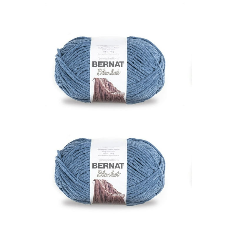 Bernat Blanket Extra Chunky Chenile Acrylic Yarn - 2 Pack of 300g/10.5oz #7  Jumbo Heavyweight Yarn for Knitting and Crocheting, Amigurumi, Thick