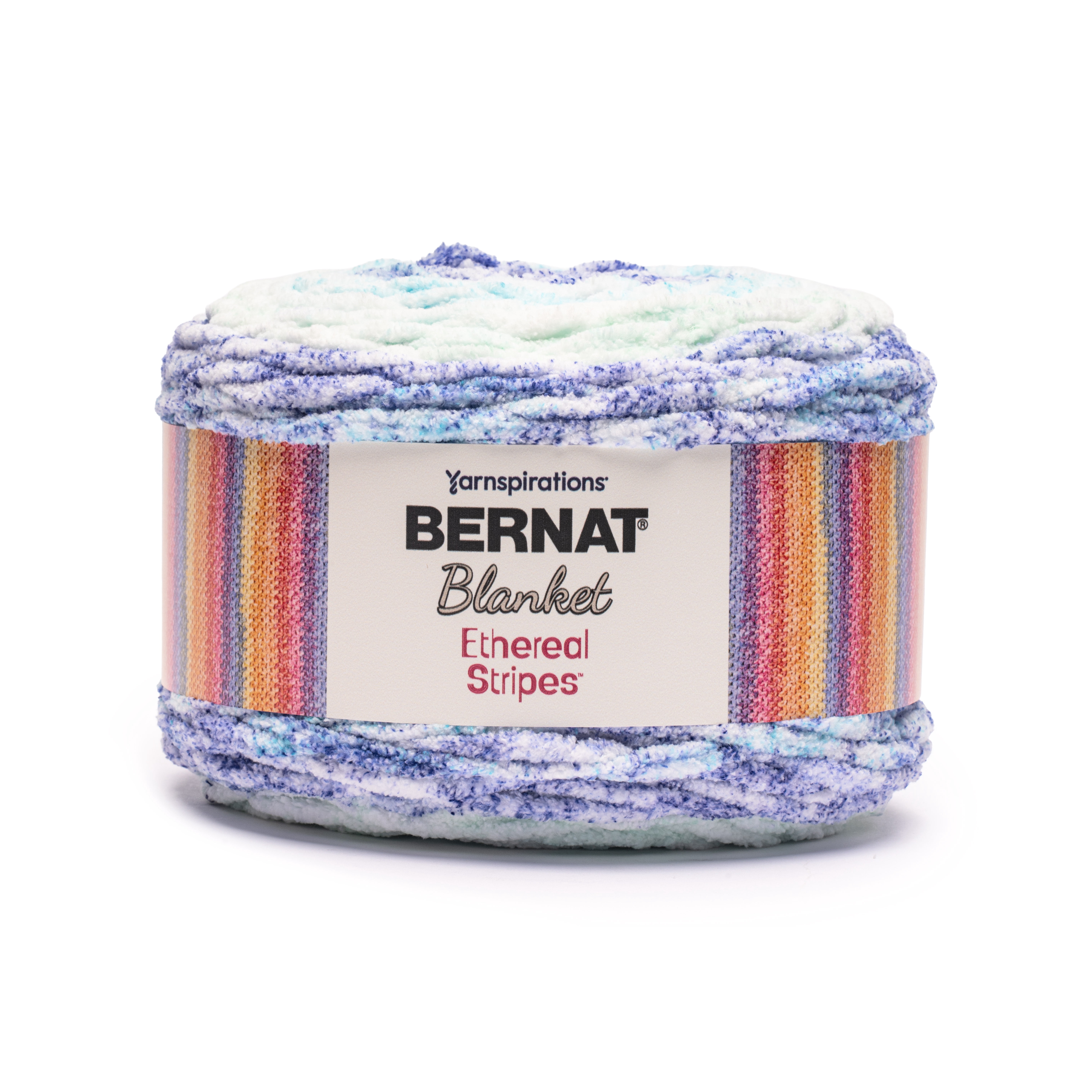 Bernat Blanket Ethereal Stripes, Lagoon, 10.5oz(300g), Super Bulky , Polyester