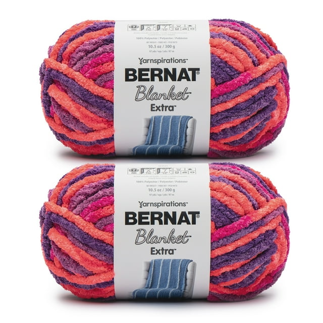 Bernat® Blanket Extra™ 7 Jumbo Polyester Yarn, Plummy Brights 10.5oz