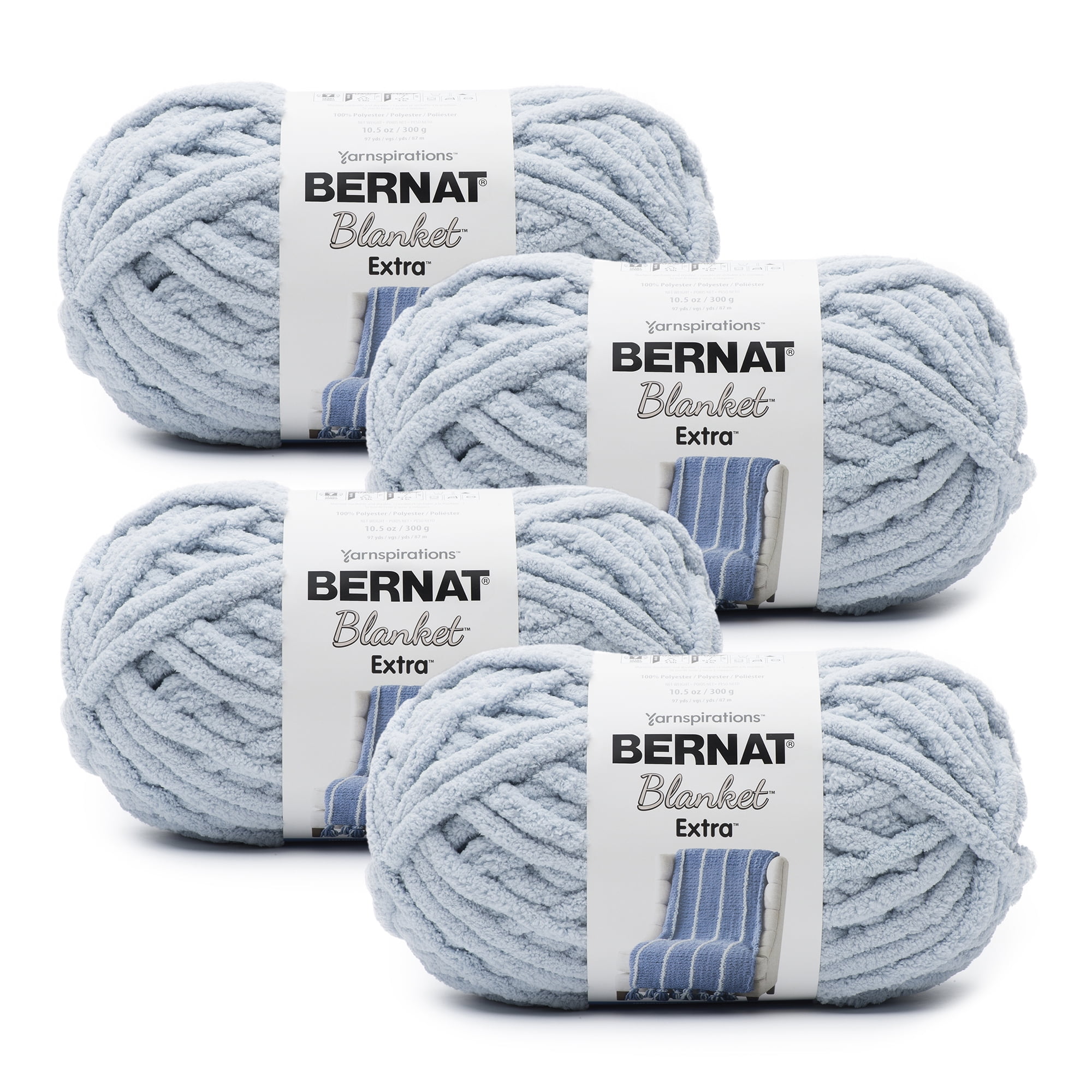 Bernat® Blanket Extra™ 7 Jumbo Polyester Yarn, Softened Blue 10.5oz