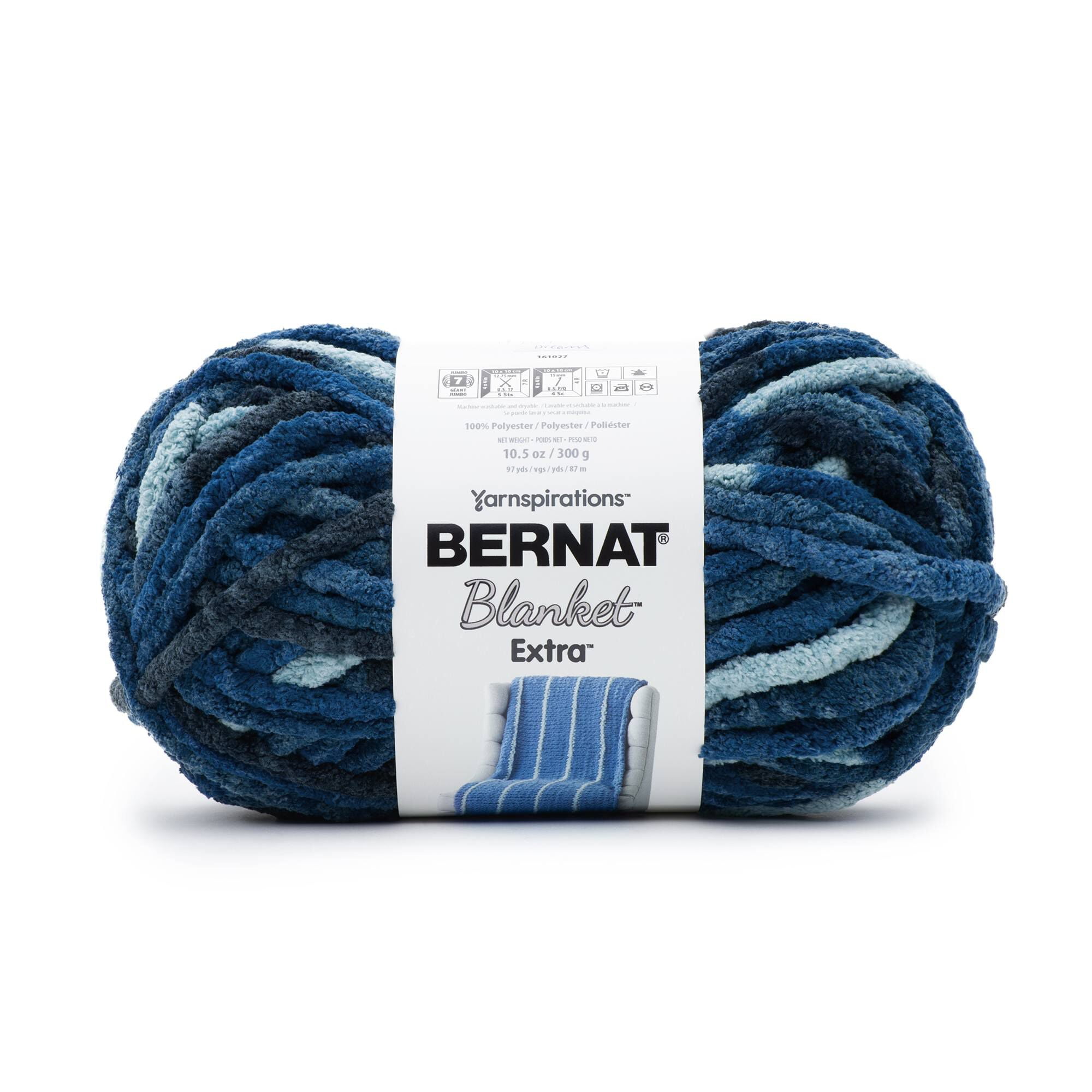 Bernat Blanket Extra 7 Jumbo Polyester Yarn, Teal Dreams 10.5oz/300g, 97 Yards