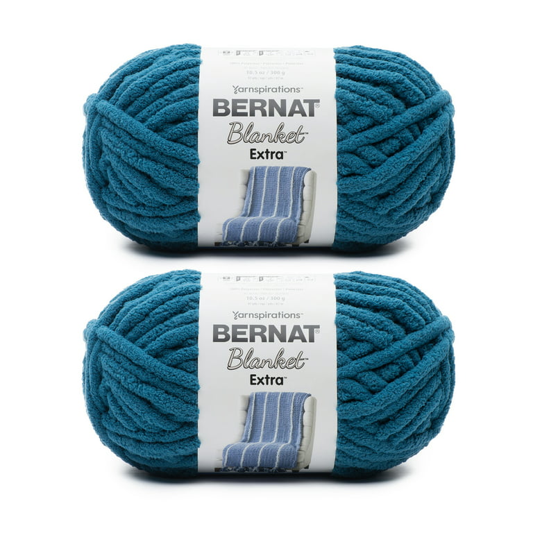 Bernat Blanket Extra Velveteal Jumbo 7 Yarn Polyester 10.5 Oz 
