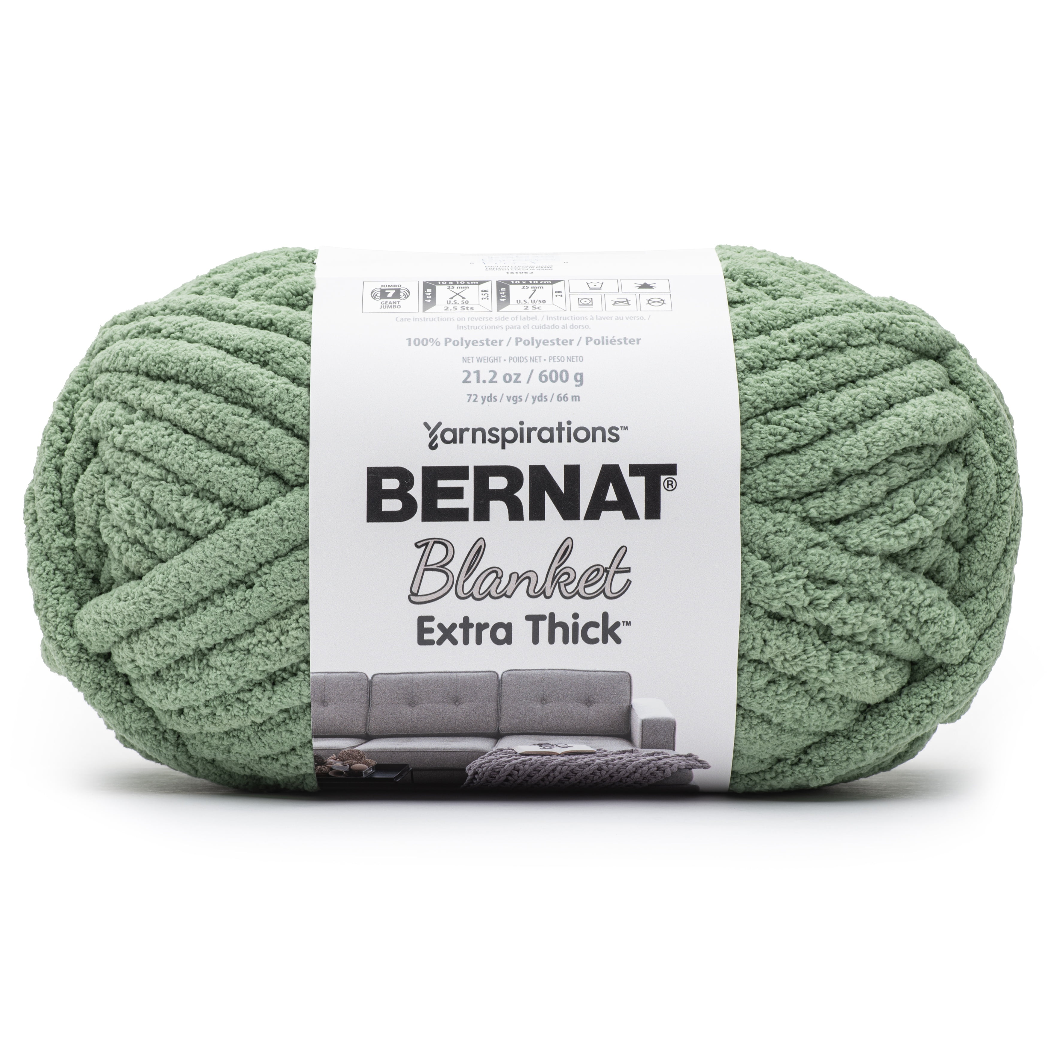 Bernat Blanket Extra Thick 600gGreen Frost