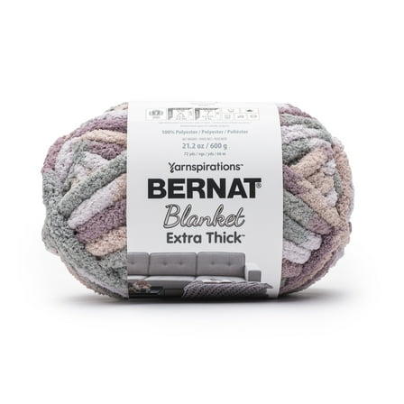 Bernat Blanket Extra Thick Purple Smoke