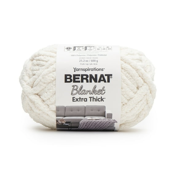 Bernat® Blanket Extra Thick™ #7 Jumbo Polyester Yarn, Vintage White 21.2oz/600g, 72 Yards