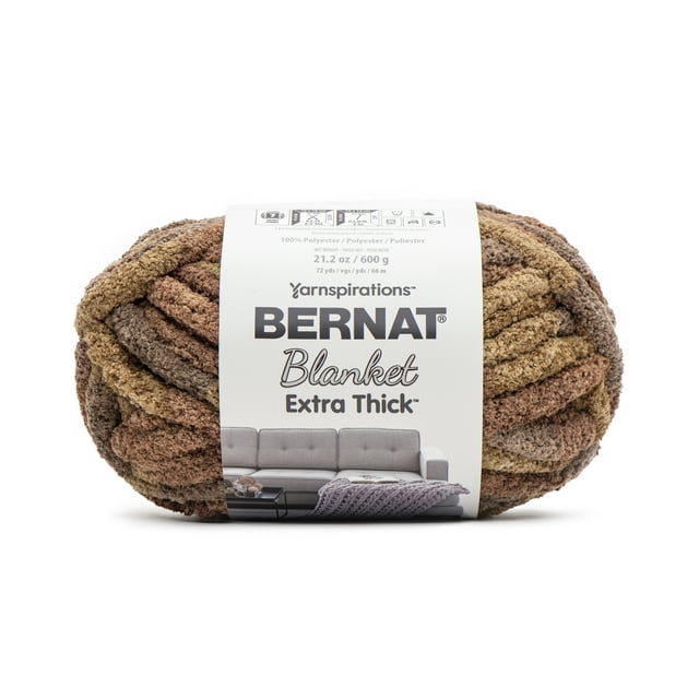 Bernat® Blanket Extra Thick™ 7 Jumbo Polyester Yarn, Biscotti 21.2oz