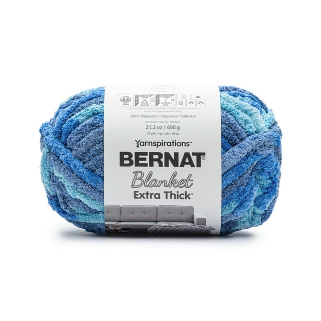 Bernat® Blanket Extra Thick™ 7 Jumbo Polyester Yarn, Blue Raspberry 21