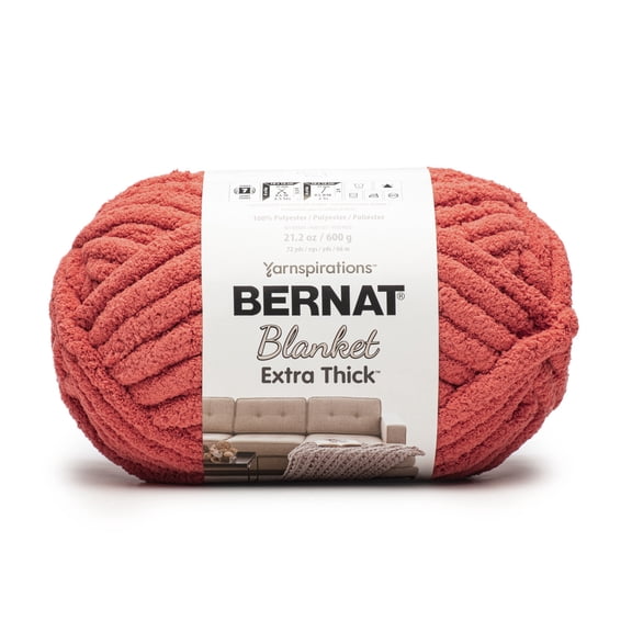 Bernat® Blanket Extra Thick™ #7 Jumbo Polyester Yarn, Brick Red, 21.2oz/600g, 72 Yards