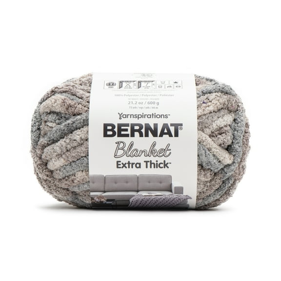 Bernat® Blanket Extra Thick™ #7 Jumbo Polyester Yarn, Dove, 21.2oz/600g, 72 Yards