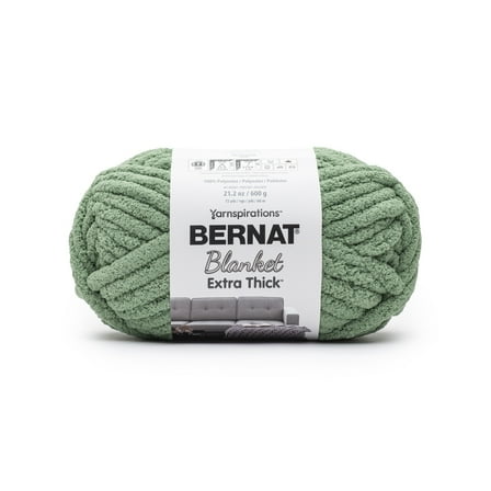 Bernat® Blanket Extra Thick™ #7 Jumbo Polyester Yarn, Green Frost, 21.2oz/600g, 72 Yards
