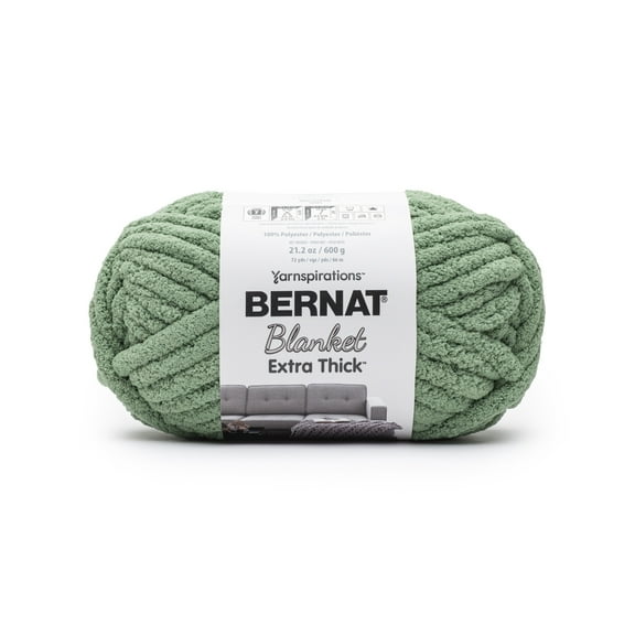 Bernat® Blanket Extra Thick™ #7 Jumbo Polyester Yarn, Green Frost, 21.2oz/600g, 72 Yards