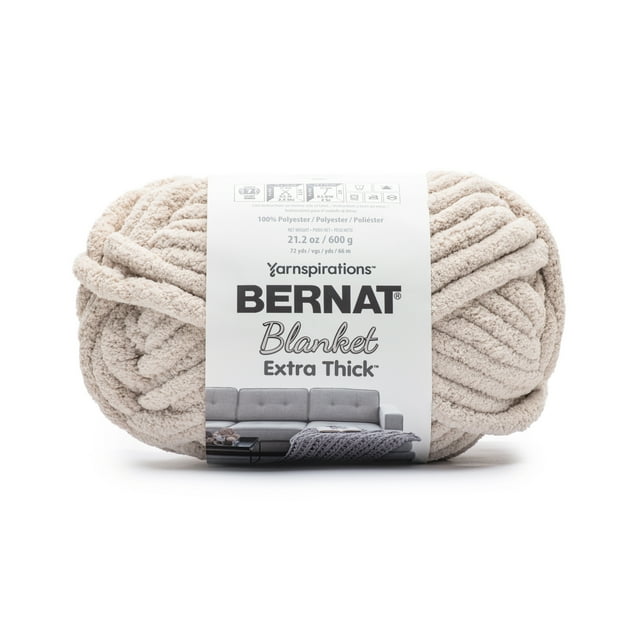 Bernat® Blanket Extra Thick™ 7 Jumbo Polyester Yarn, Oatmeal 21.2oz