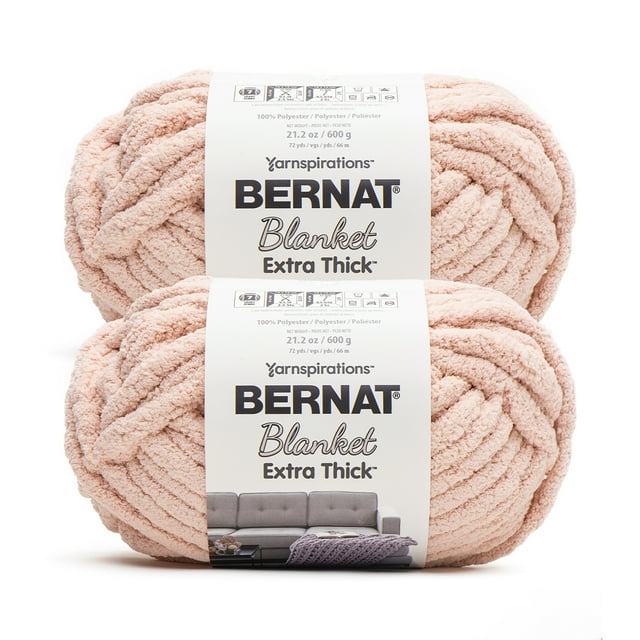 Bernat® Blanket Extra Thick™ 7 Jumbo Polyester Yarn, Pink Dust 21.2oz
